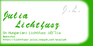 julia lichtfusz business card